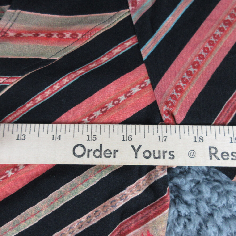 Peruvian Connection Dress Womens Medium Black Orange Coral Antiplano Stripe NWT - Picture 5 of 16